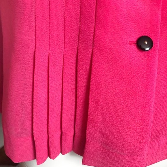 Danny and Nicole sheer dark pink blouse jacket shacket short sleeves Size 14 - Picture 7 of 11